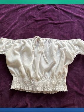 Shein New without Tags Off Shoulder Puff Sleeve Blouse
